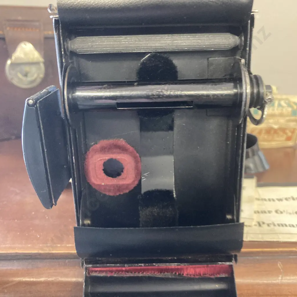 German Bentzin Primar Compact Plate Camera Mid 1930s? Dial-set Compur Shutter, Tessar 10.5cm f4.5 Lens With Extras Image 1++