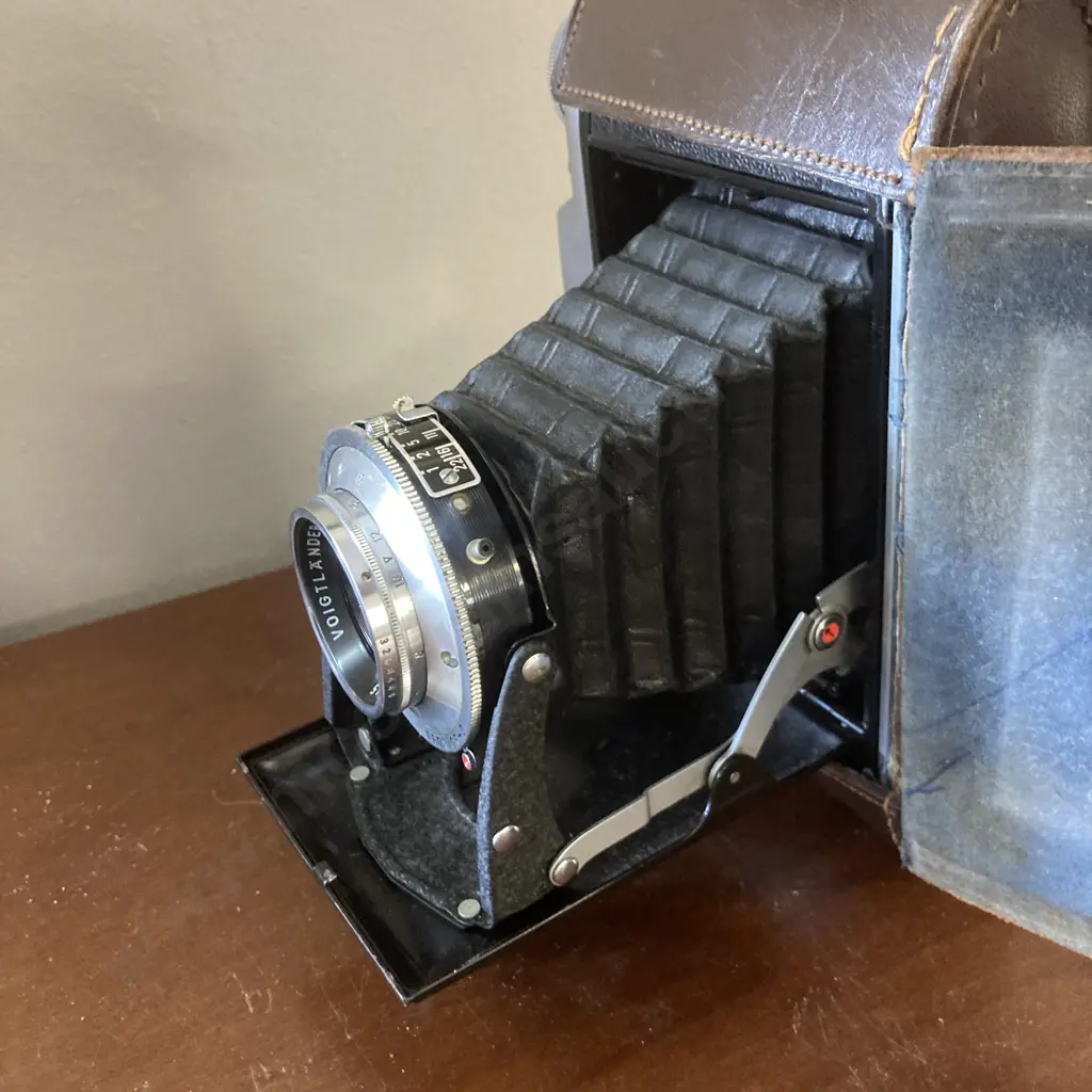 1950s Voigtlander Bessa I 6x9 Camera With Vaskar 105mm F4.5 Lens From JAPAN Image 1++