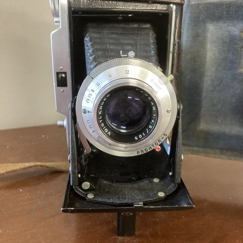 1950s Voigtlander Bessa I 6x9 Camera With Vaskar 105mm F4.5 Lens From JAPAN Image 1++