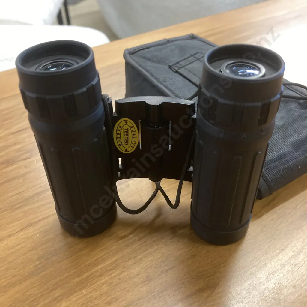 German Made Foldable Binoculars 8x22 Black With Case, Night Working, Fully Coated Optics, 129/1000m Image 1++