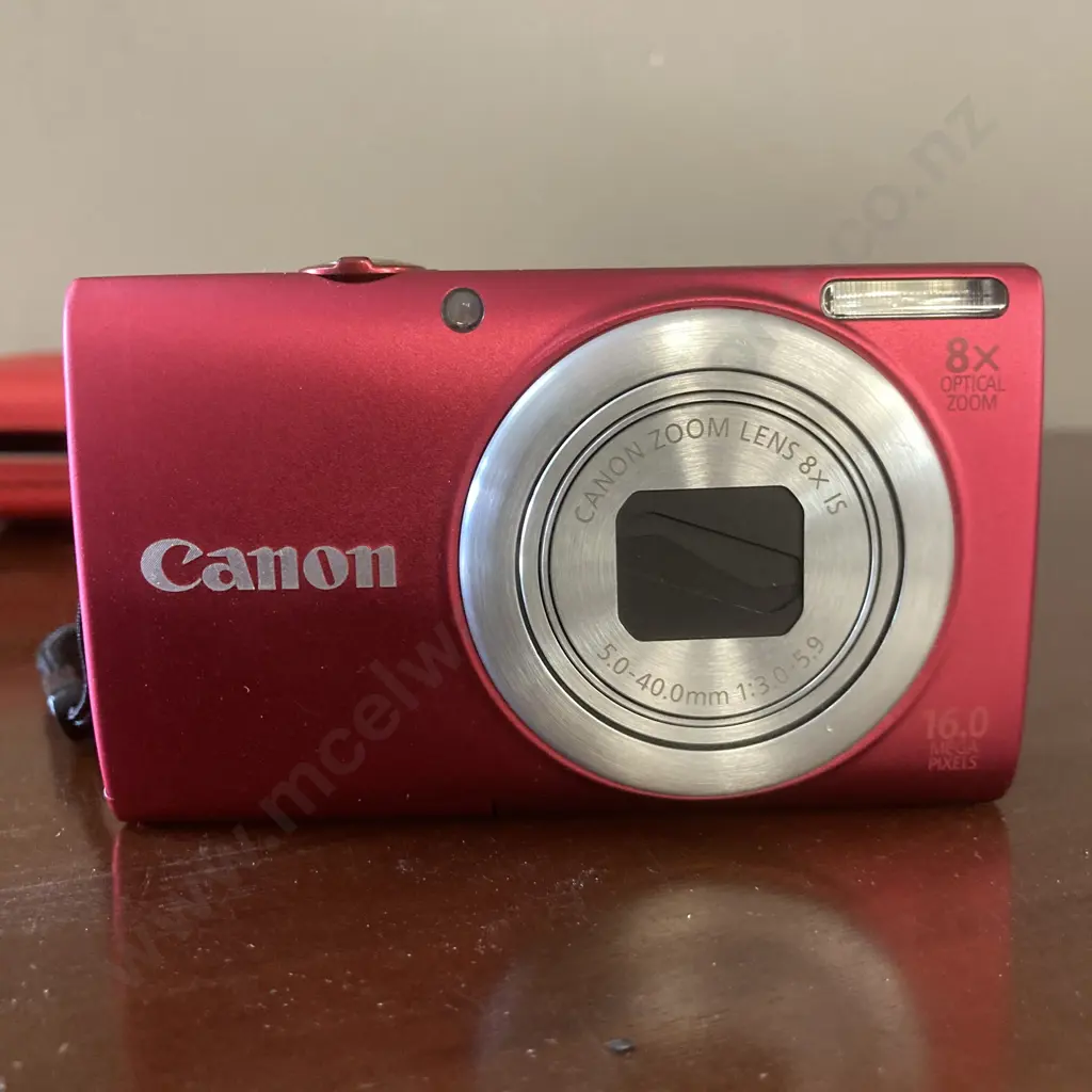 Canon PC1730 8x Optical Zoom 16.0 MP Digital Camera Red, Red Lowepro Case (No Charger) Image 1++