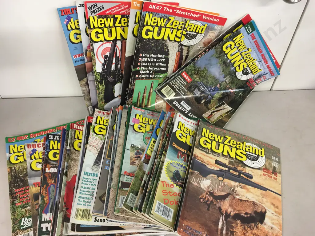 Lot of 43 x New Zealand Guns Magazines Includes Issue 1Sold with -031 Image 1++