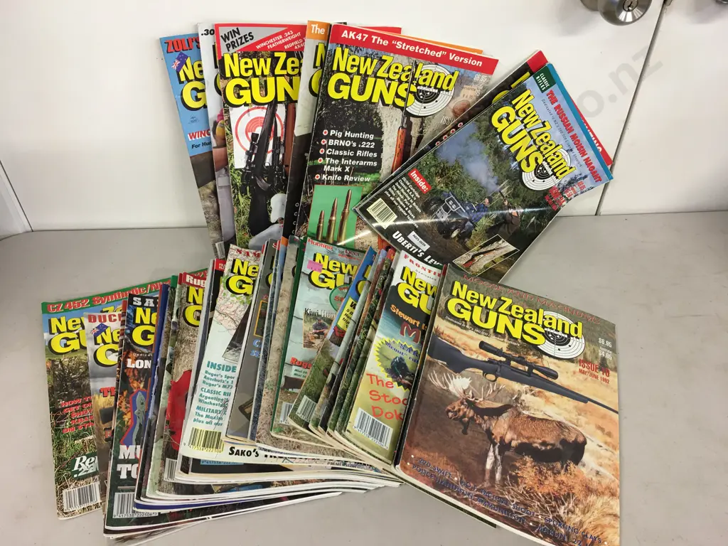 Lot of 43 x New Zealand Guns Magazines Includes Issue 1Sold with -031 Image 1++