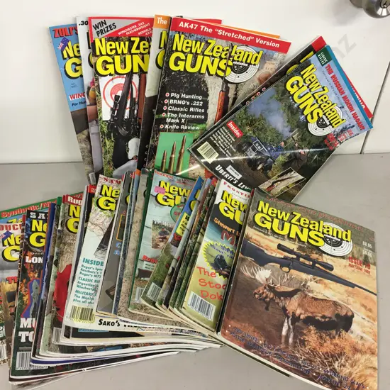 Lot of 43 x New Zealand Guns Magazines Includes Issue 1Sold with -031