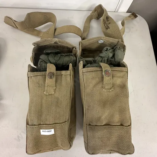 Pair of British Army P37 Canvas Basic Pouches