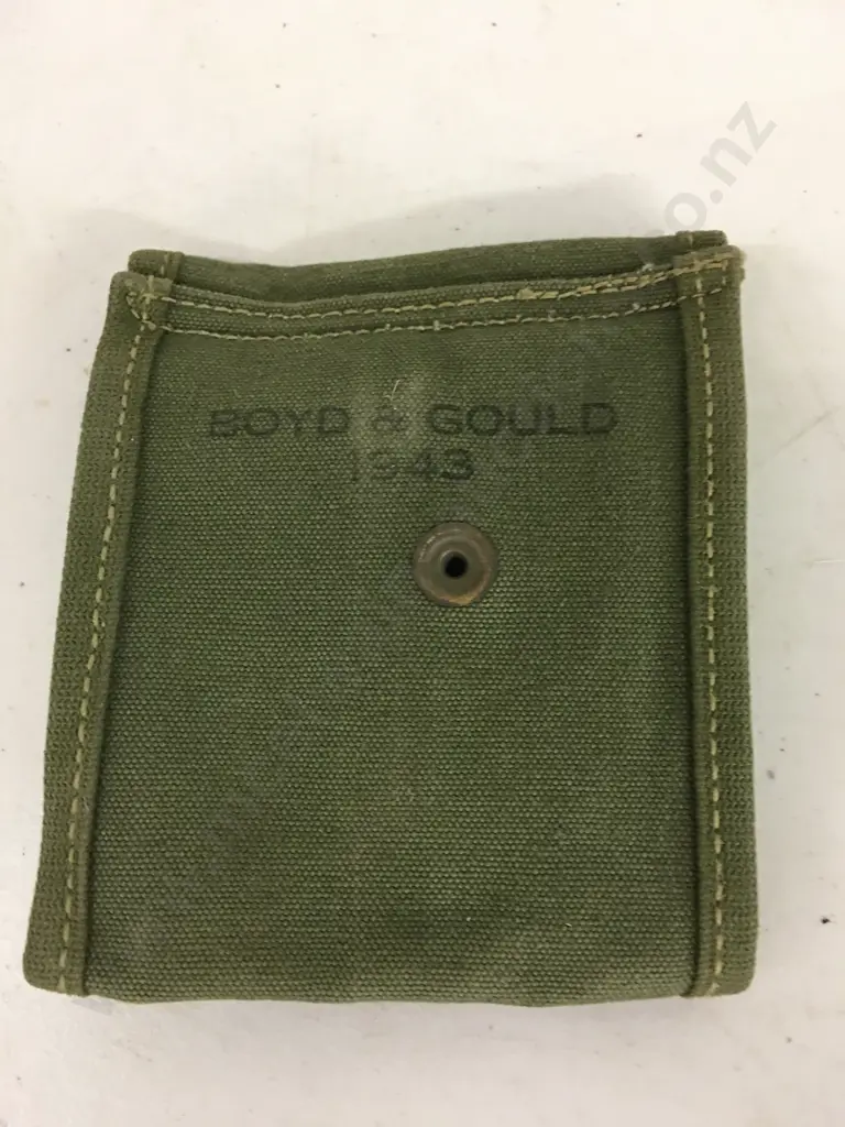 WWII US Military Double Slot Pouch Boyd & Gould 1943 Image 1++