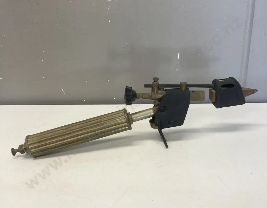 Brass Optimus Sweden Blow Torch Soldering Iron With Original Soldering Iron Attached. L50cm Image 1++