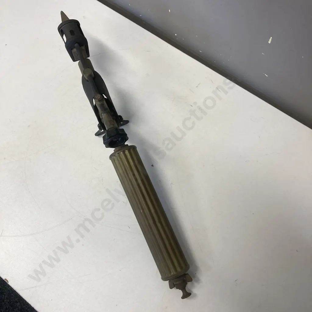 Brass Optimus Sweden Blow Torch Soldering Iron With Original Soldering Iron Attached. L50cm Image 1++