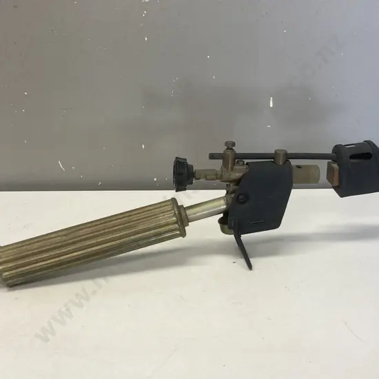 Brass Optimus Sweden Blow Torch Soldering Iron With Original Soldering Iron Attached. L50cm