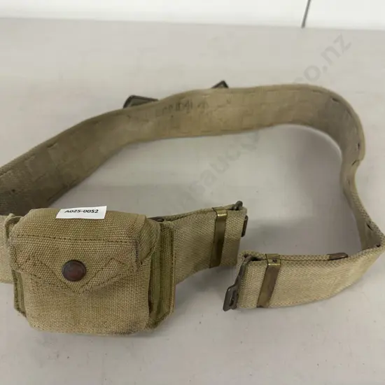 WW2 1940 1937 Pattern Webbing Pistol Ammo Pouch With Belt Dated 1941