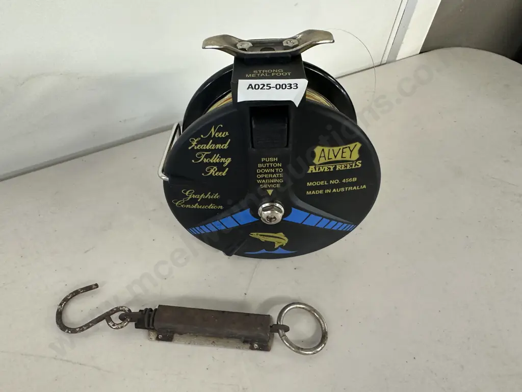 Alvey 475B "New Zealand Trolling Reel" & Little Samson 25lb Spring Balance Scales - England Image 1++