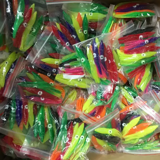 Large Box of Assorted Squid Skirts In Bags of Ten