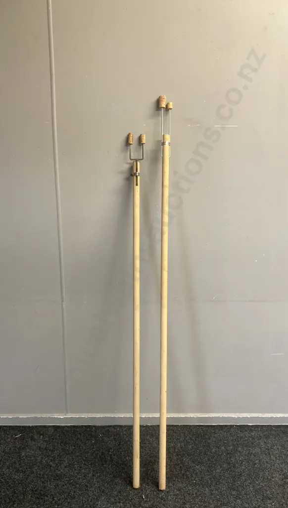 Pair of Wooden Handled Fishing Spears Image 1++