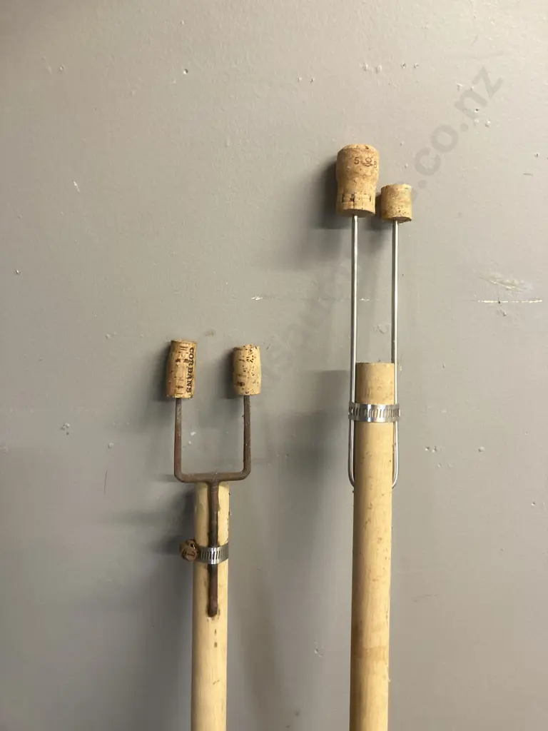 Pair of Wooden Handled Fishing Spears Image 1++