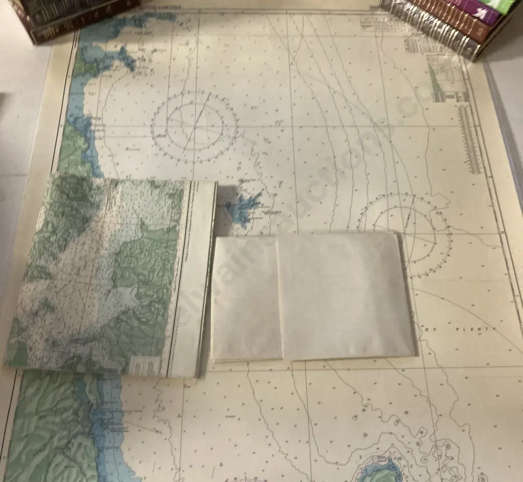 Copy of a Survey Map of Raglan Harbour 1864, Fishing Charts, Geoff Wilson's Fishing Knots & Rigs Book Etc Image 1++
