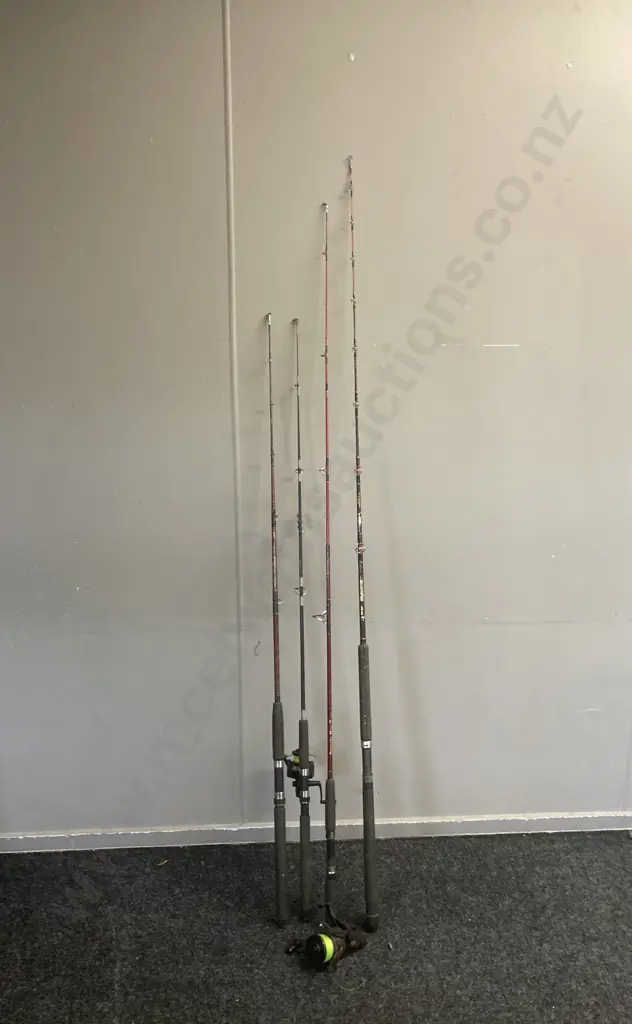 Rods & Reels - Formula Mark II, Surfmaster With Daiwa Reel, Red Scorpion, Skipjack FJB, Silstar CX80 Reel Image 1++