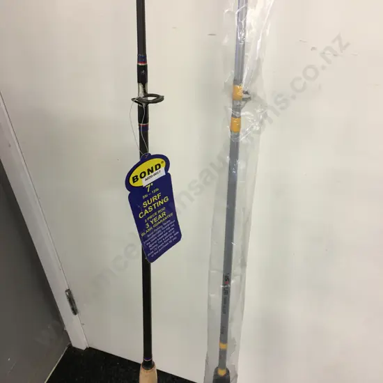 New Roddy Hunter 210 7' 2Pce Spinning Fishing Rod 5-12lb & Missouri Fibreglass Fishing Rod15-35lb