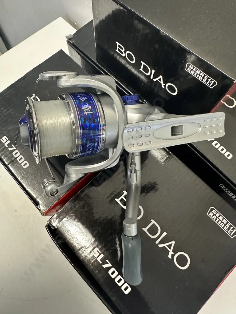 Lot of 9 x BO DIAO SL7000 Fishing Reels, Gear Ratio 5.1:1 - New Image 1++