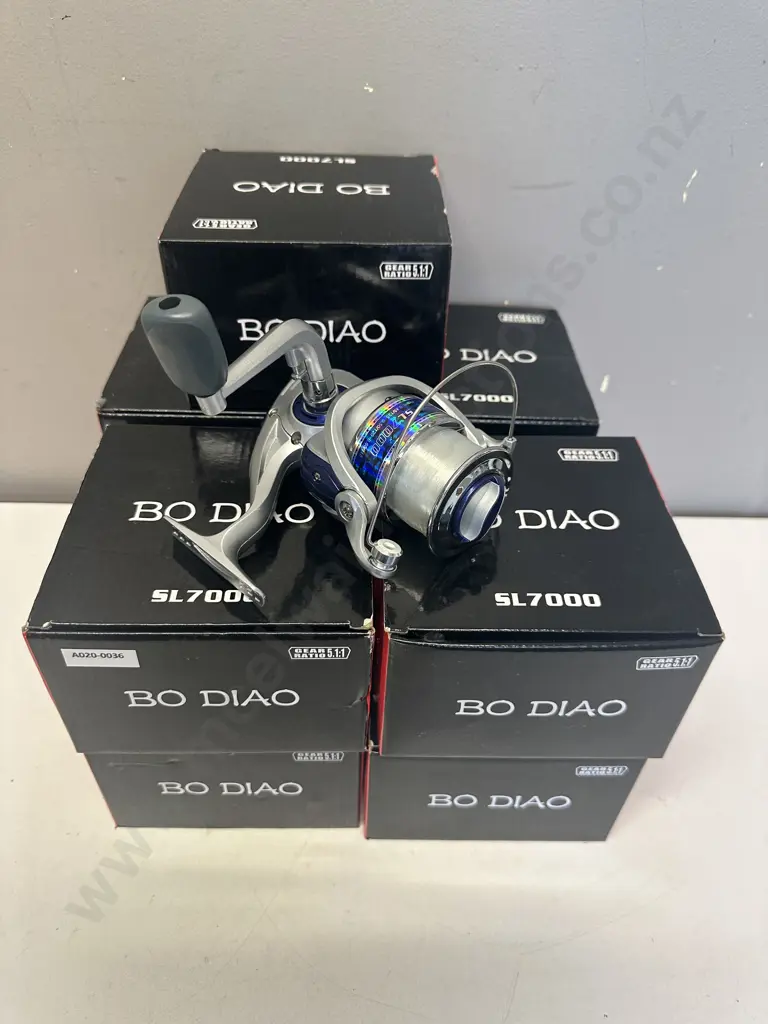 Lot of 9 x BO DIAO SL7000 Fishing Reels, Gear Ratio 5.1:1 - New Image 1++