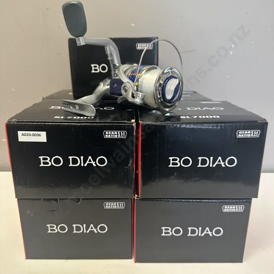 Lot of 9 x BO DIAO SL7000 Fishing Reels, Gear Ratio 5.1:1 - New
