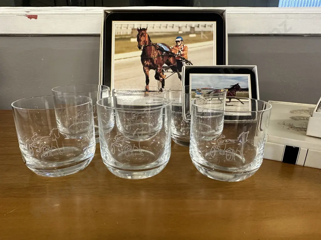 Assorted Vintage Placemats Including Trotting & Bohemia Glasses Image 1++