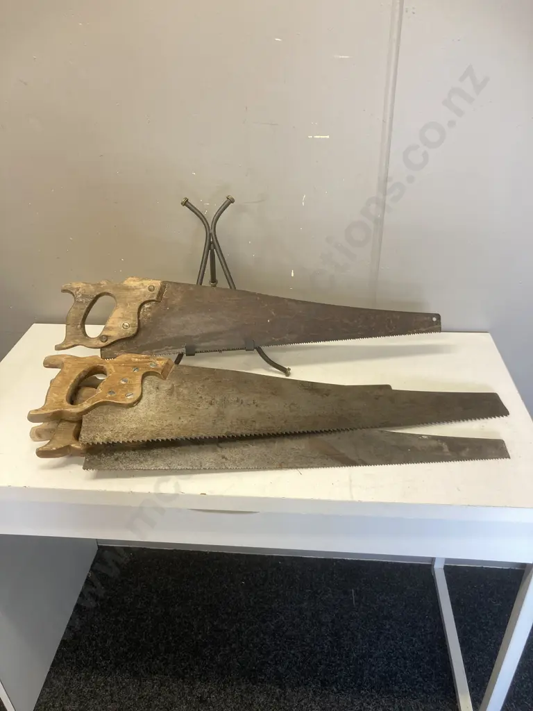 Lot of 5 DISSTON Handsaws Image 1++