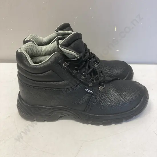 Bison Duty Safety Boots - Black, Sz 9