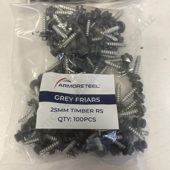 New Grey Friars 25mm Timber Roofing Screws - 5 x Packs of 100 (Sold with 20)