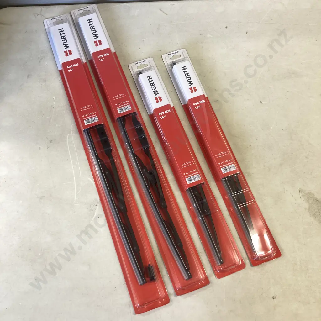 Pair of Wurth 24" & 18" Windshield Wipers Image 1++