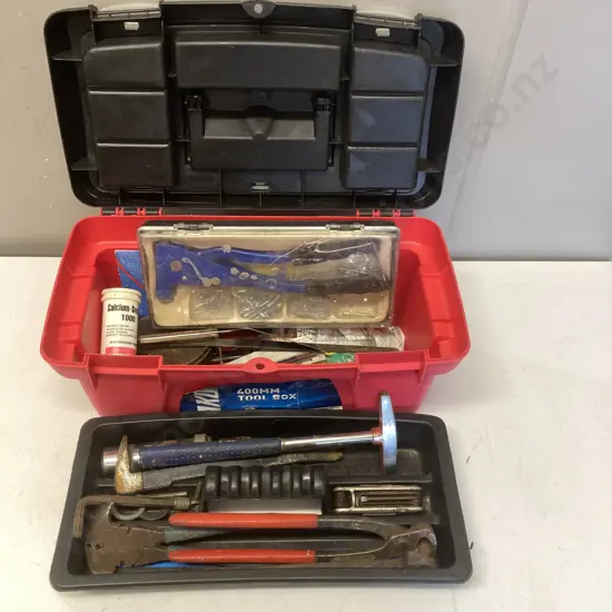 Mako Plastic Toolbox - Fencing Pliers, Wrecking Bars, Pot Riveter Etc