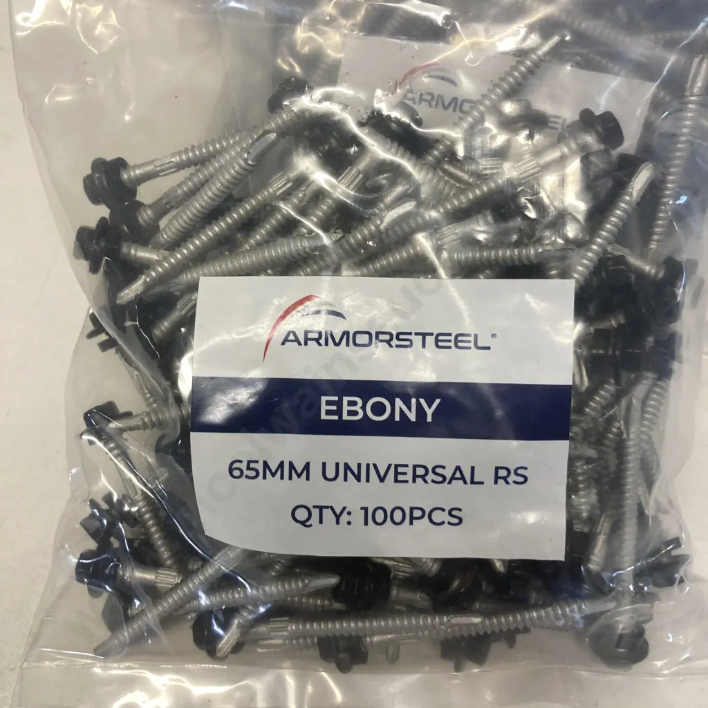 New Ebony 65mm Universal Roofing Screws - 5 x Packs of 100 Image 1++