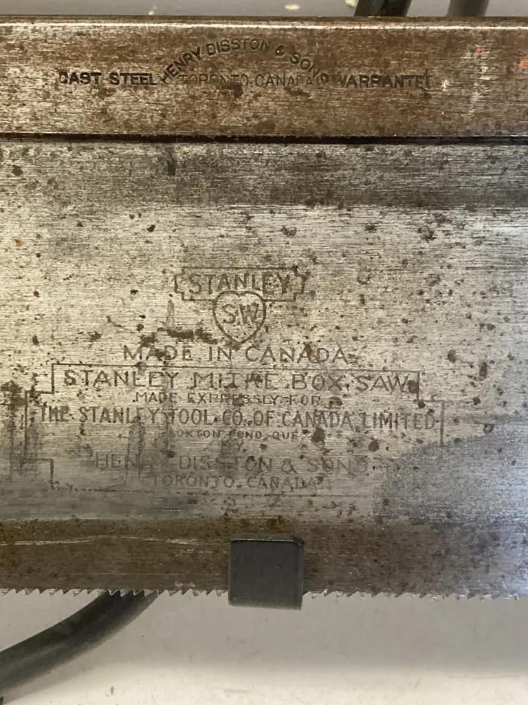 Vintage 30” DISSTON Stanley Sweetheart Tenon Saw, Steel Back - Canada Image 1++