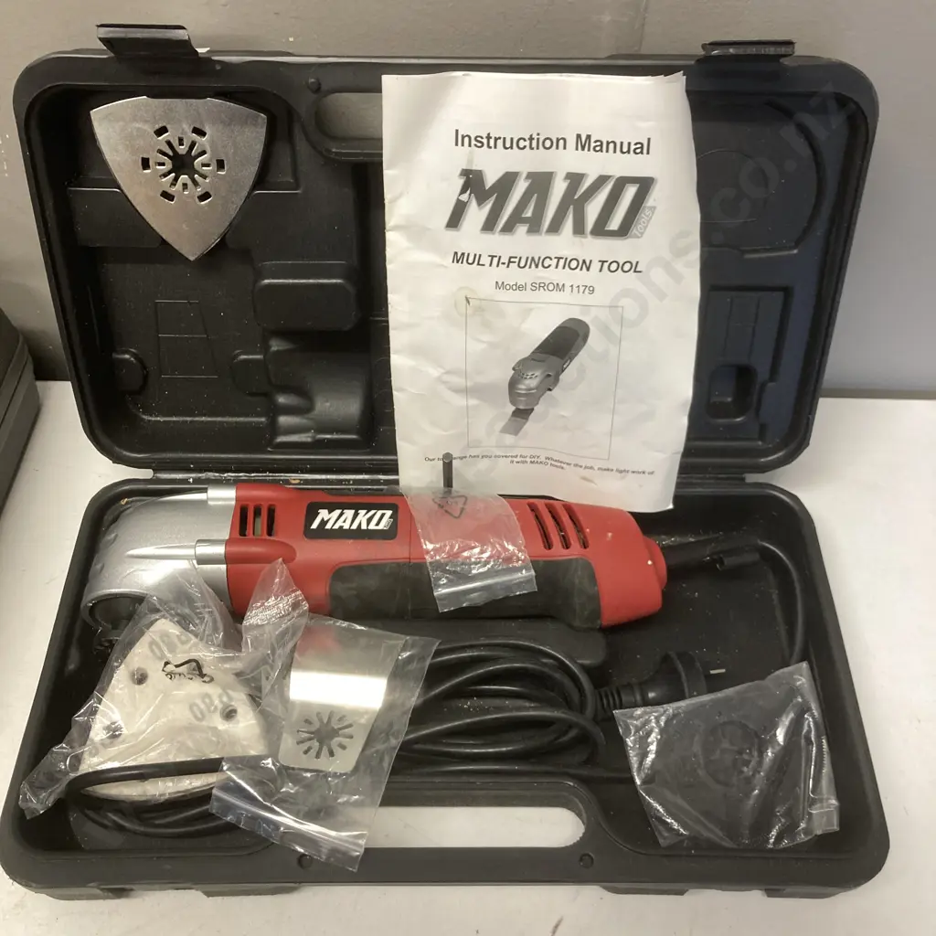 Mako Multi Function Tool In Case, Ryobi 12V Cordless Drill In Case, Skil Planer & XU1 Electric Sander Image 1++