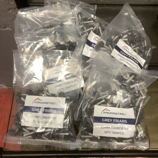 New Grey Friars 25mm Timber Roofing Screws - 10 x Packs of 100