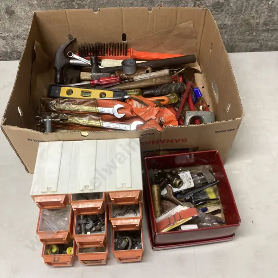 Tools, Hardware In Drawer Unit, Spanners In Pouch Etc