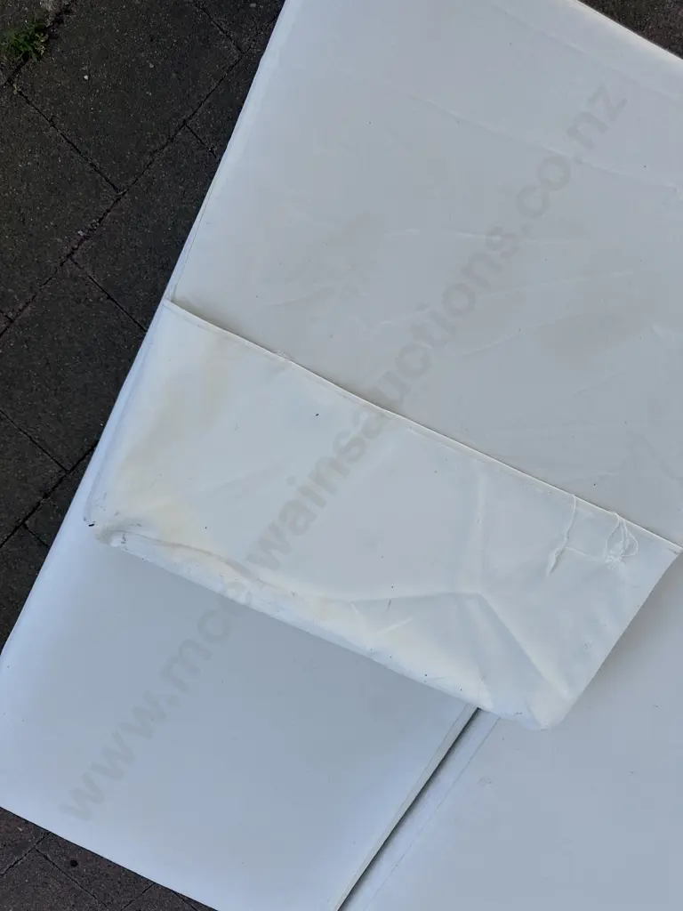 Pair of Cream Sun Lounger Squabs Image 1++