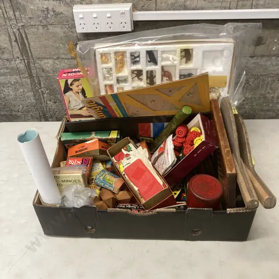 Box Lot Vintage Games, Cards, Puzzles Etc