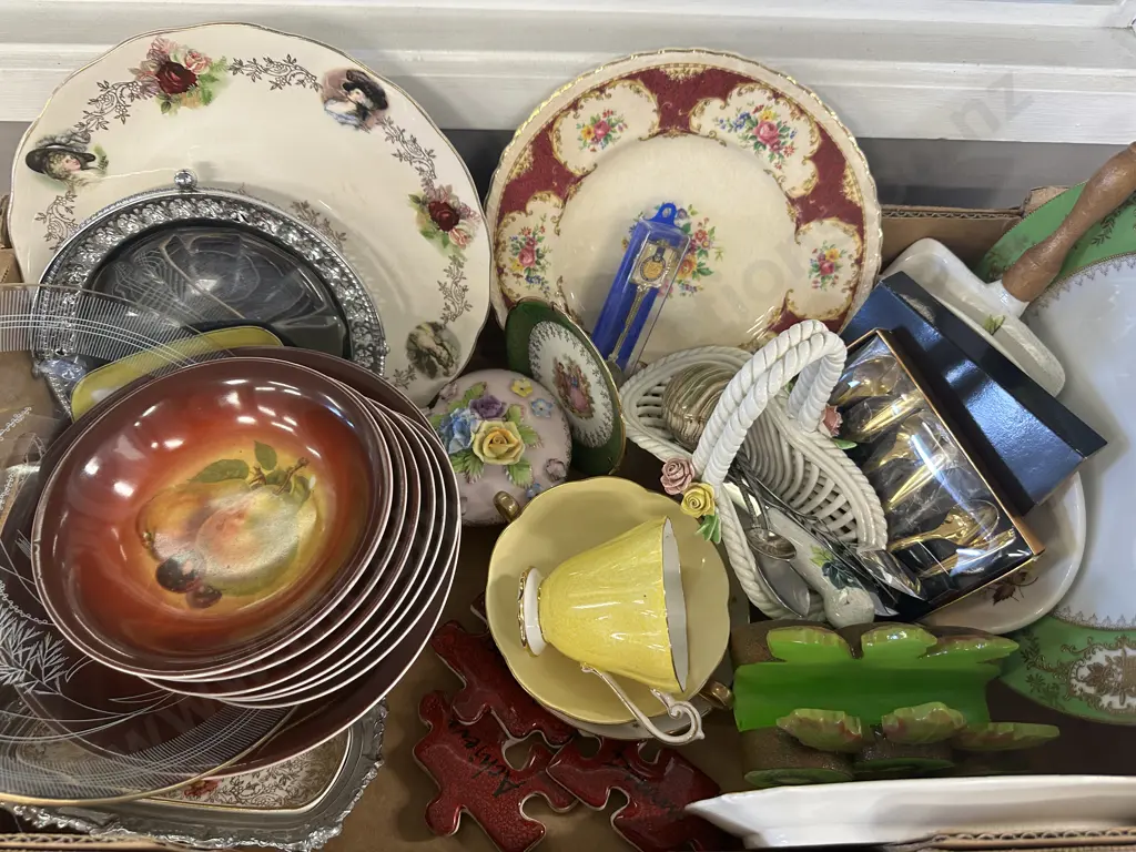 Assorted China & Glass Items - Limoges, Plates, Spoon Etc Image 1++