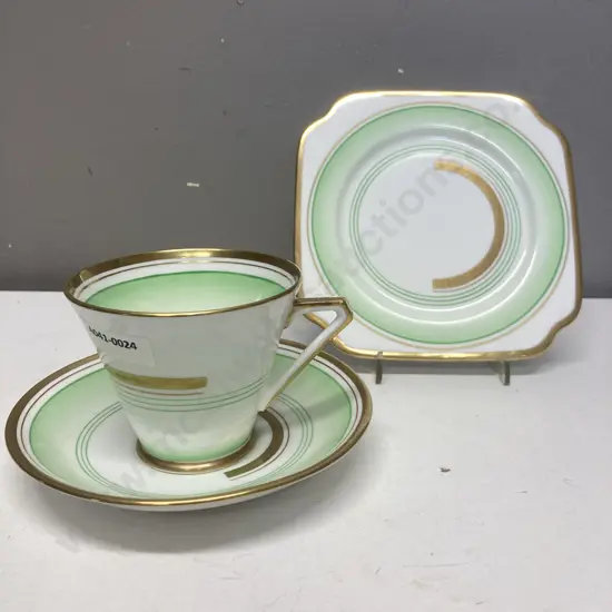 Bell China England Art Deco Tea Trio, 1911-1966