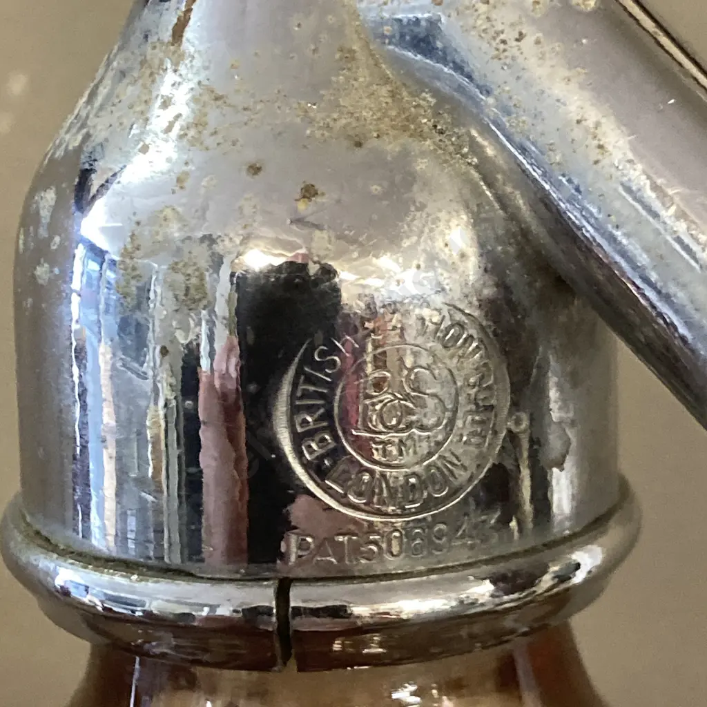 C.L. Innes & Co Ltd  Auckland Hamilton Pyramid Shaped Apricot Coloured Soda Syphon c1936? Image 1++