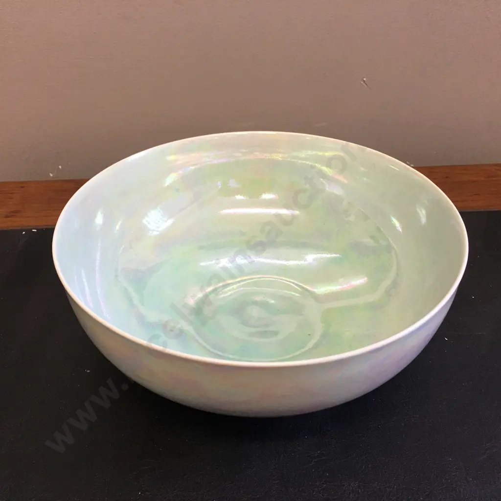 A Ruskin Pottery Lustre Bowl Dated 1921. 9.5 x 22.5cm Image 1++
