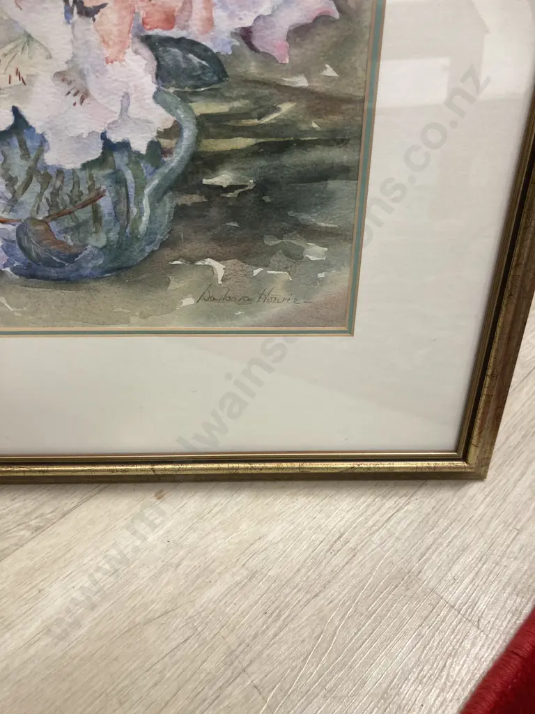 Barbara Howie Watercolour 'Azalea'1994,Signed. 49 x 56cm Glazed Framed Image 1++