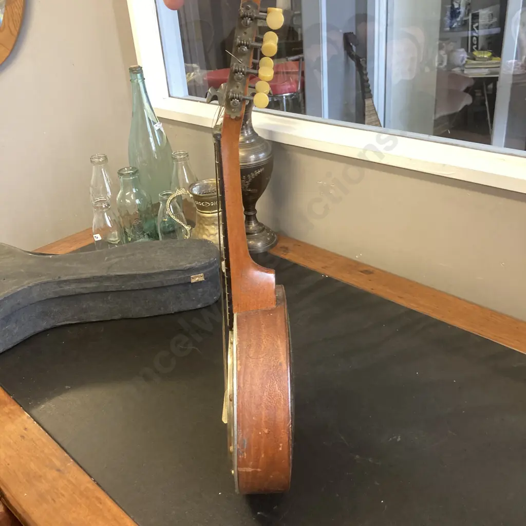 Antique 1920s Canto Banjo-Mandolin - France, 8 String, With Case (As Found Condition) Image 1++