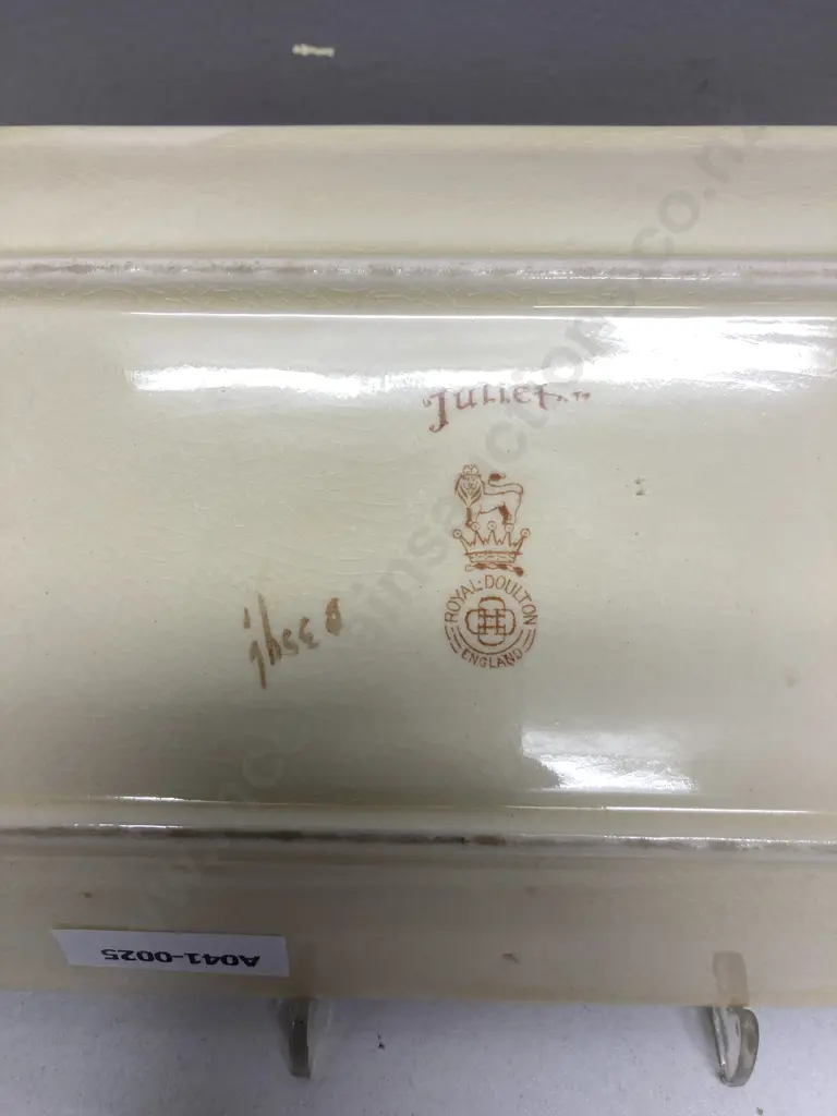 Royal Doulton Shakespearean Juliet Rectangular Dish With Handles D3596, 1912-1928 Image 1++