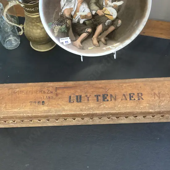 Antique Dutch Cigar Press L Bezemer & Zn Holland 7380 - c. late 1800's, Holds 20 Cigars. H6.5 W56 D11cm