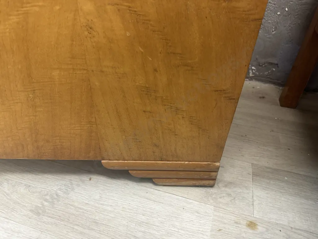 Stunning Art Nouveau Nelson Beech Wood Bedroom Suite c1910 - Bed, Manrobe, Dressing Table & Stool Image 1++