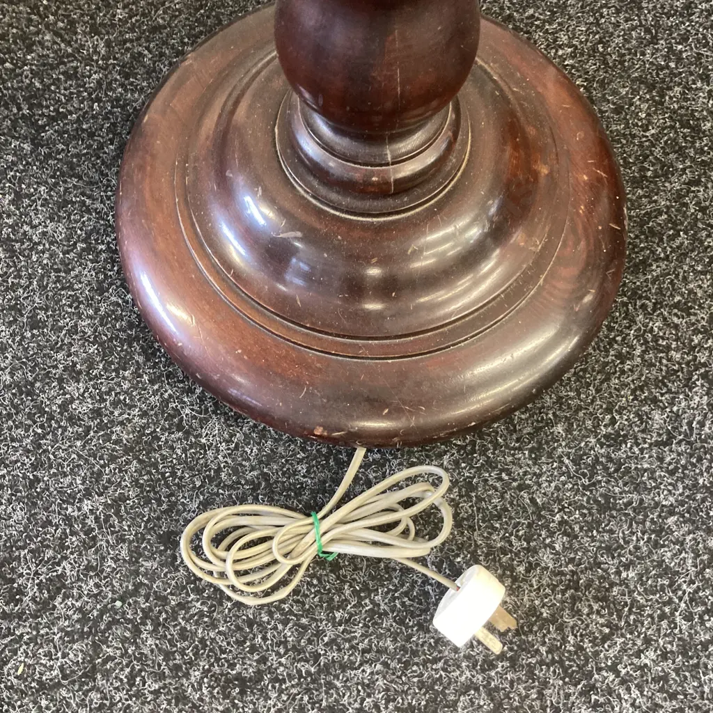 Antique Mahogany Turned Floor Lamp. H170cm Image 1++
