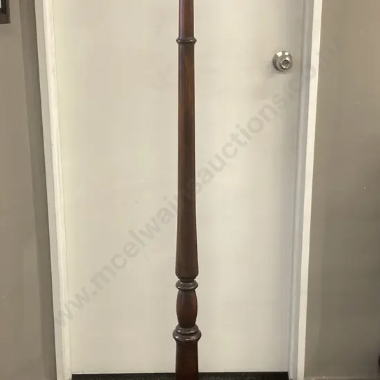 Antique Mahogany Turned Floor Lamp. H170cm