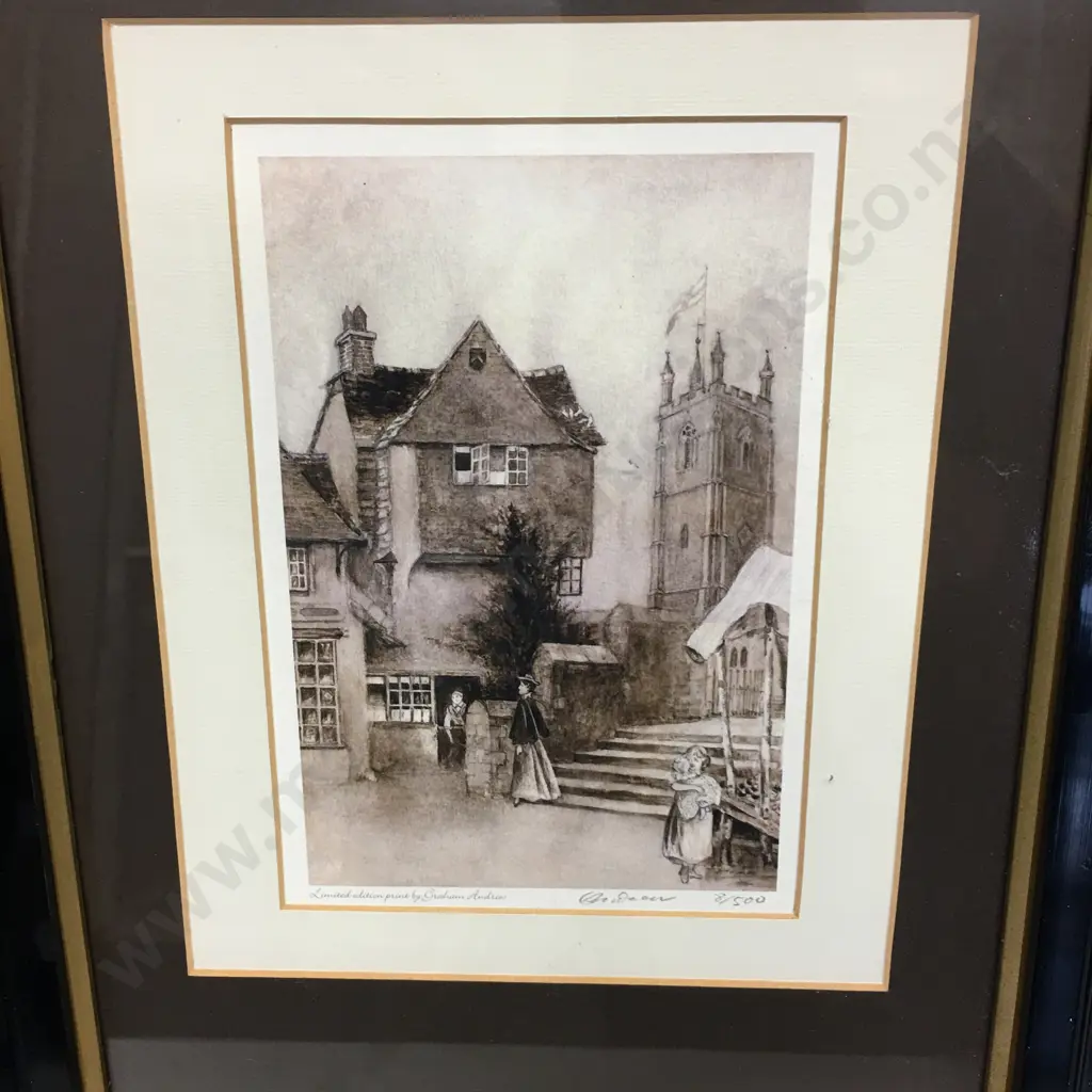 Limited Edition Print by Graham Andrew 8/500 Signed (Frame As Found). 46 x 36cm Image 1++
