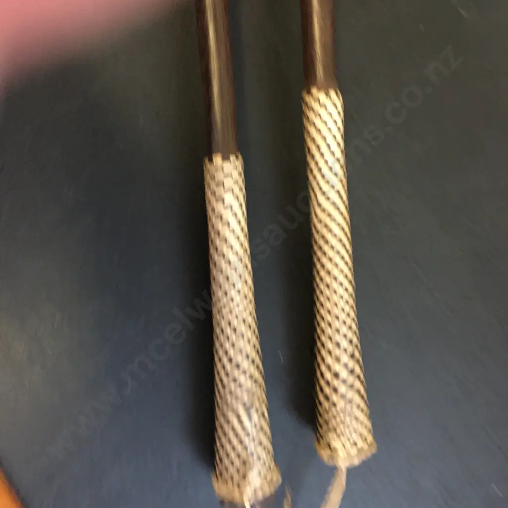 Pair of Fijian Ula Throwing Clubs. L33 & 35cm Image 1++